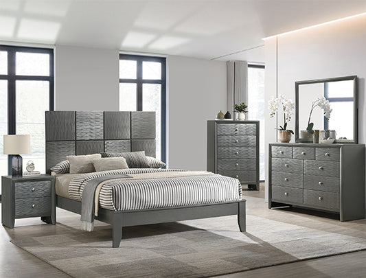 Denker Gunmetal Bedroom Suite (Full-Size)