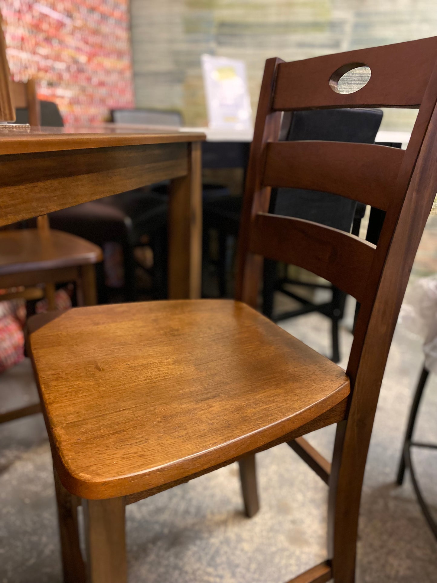 Counter-Height Table With Four Barstools (#2767 Ashborn)