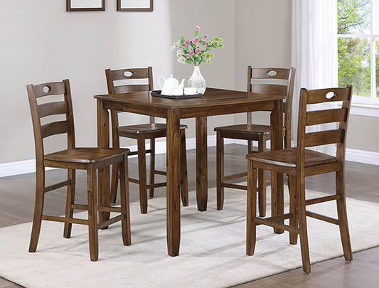 Counter-Height Table With Four Barstools (#2767 Ashborn)