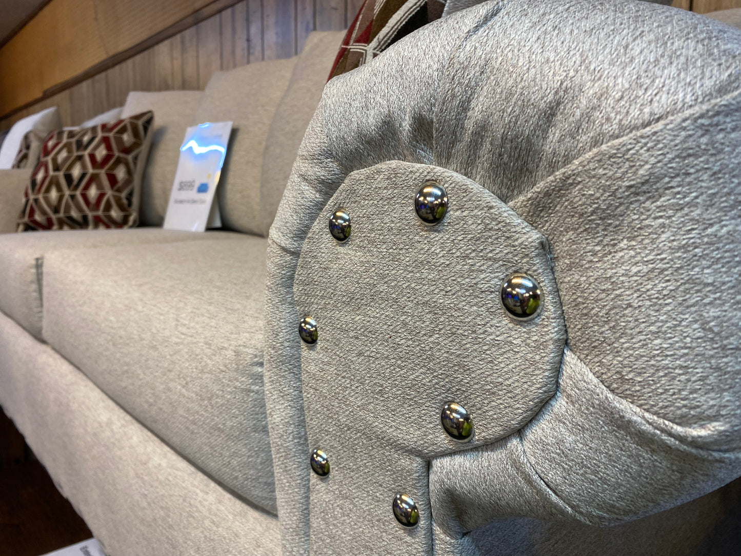 Cream, Buttoned Living Room Suite