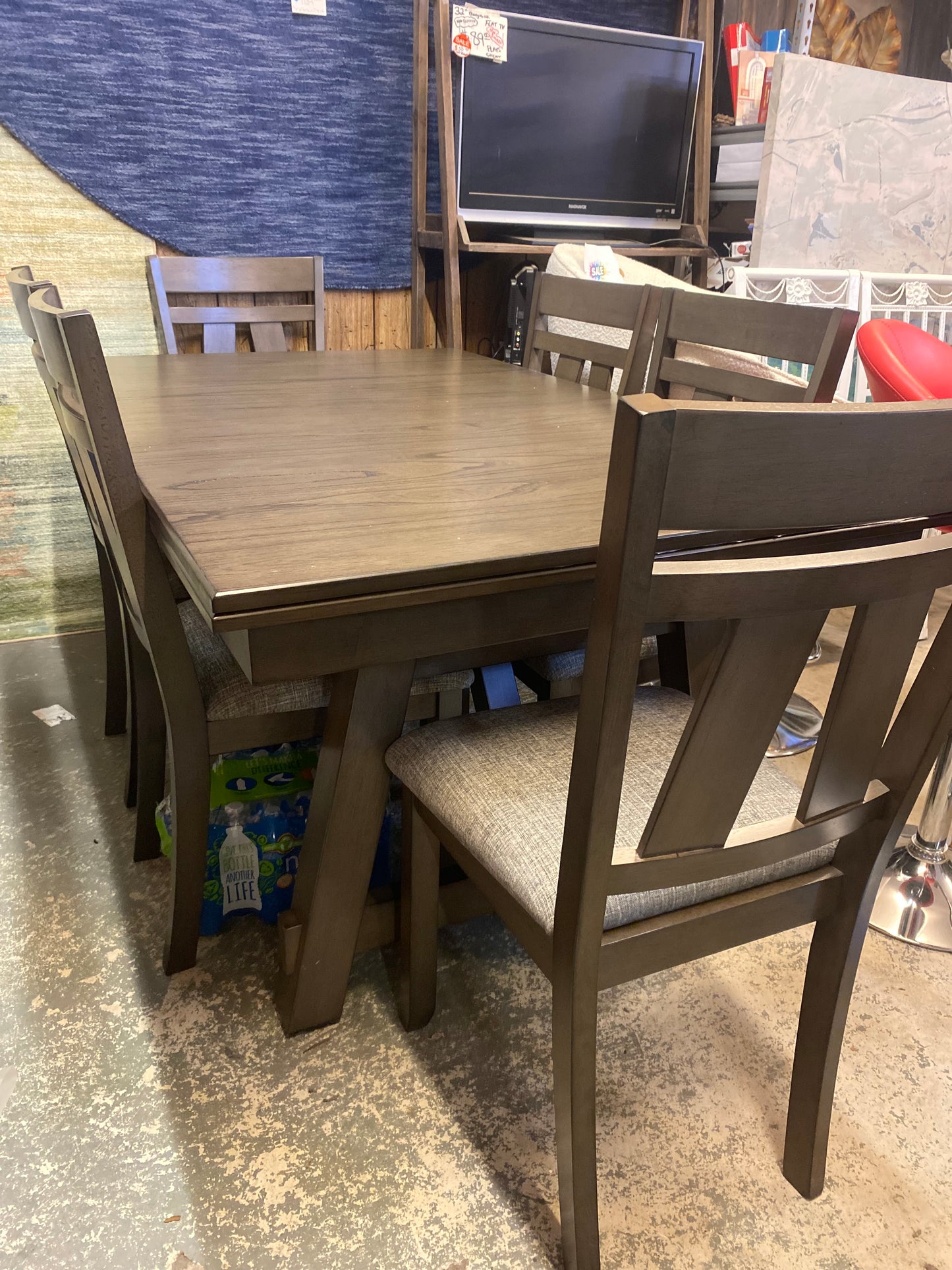 Dining Table With Six Chairs (2158GB)