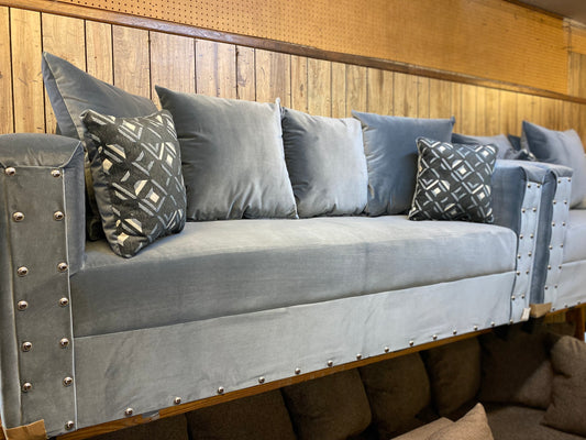 Gray Microfiber Living Room Suite (MAC A)