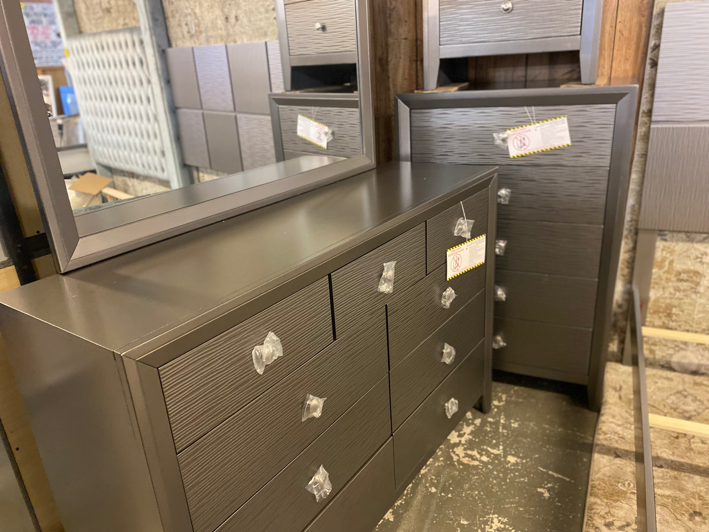 Denker Gunmetal Bedroom Suite (Full-Size)