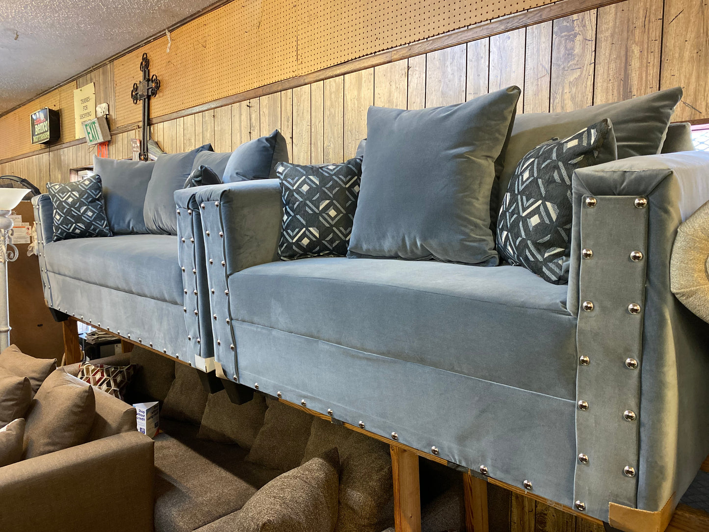 Gray Microfiber Living Room Suite (MAC A)