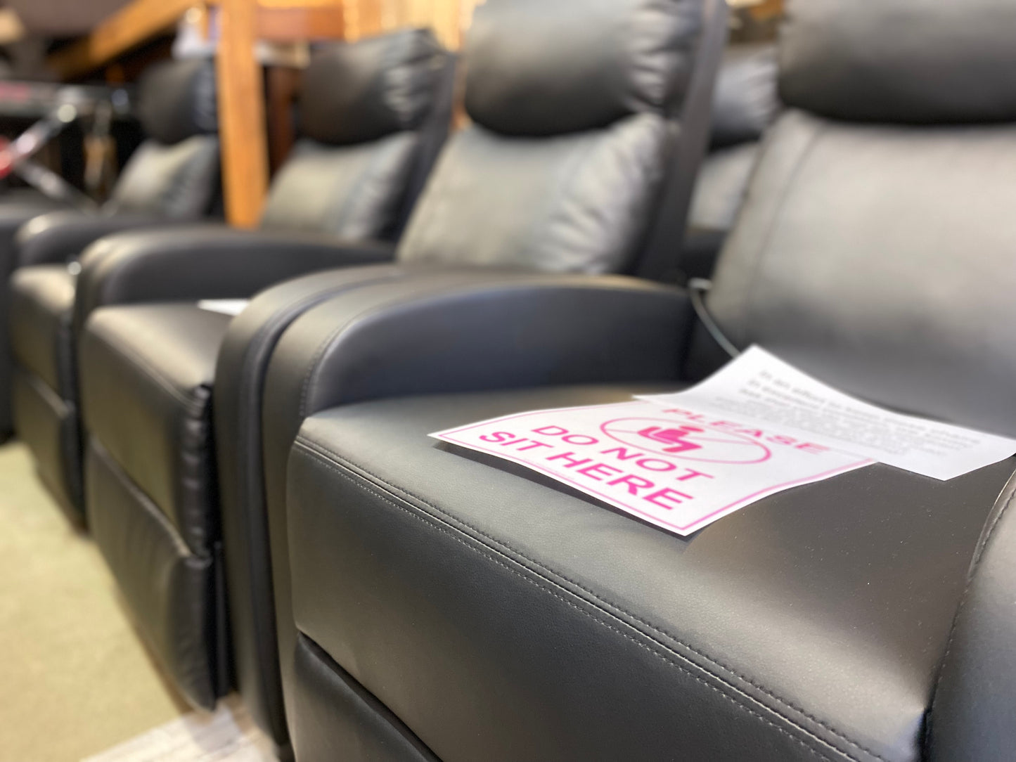 27 in. Width Big and Tall Black Leather Power Reclining 3 Position Recliner by Boyel Living (Set of Six)