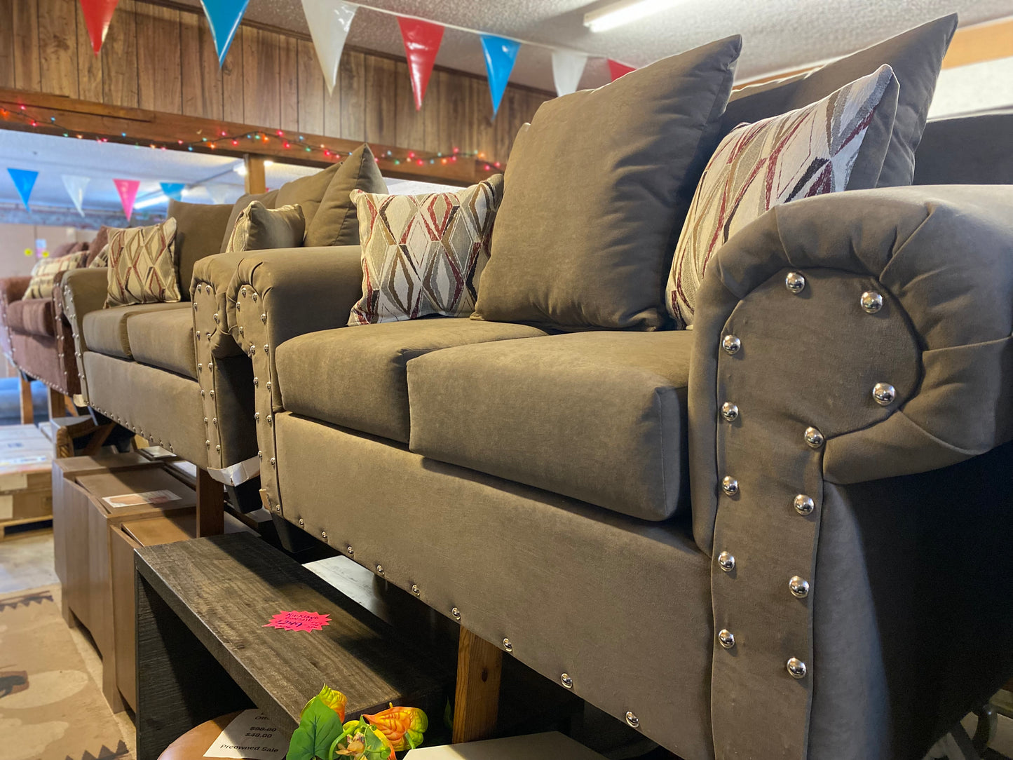 Brown Microfiber Living Room Suite (MAC 3)