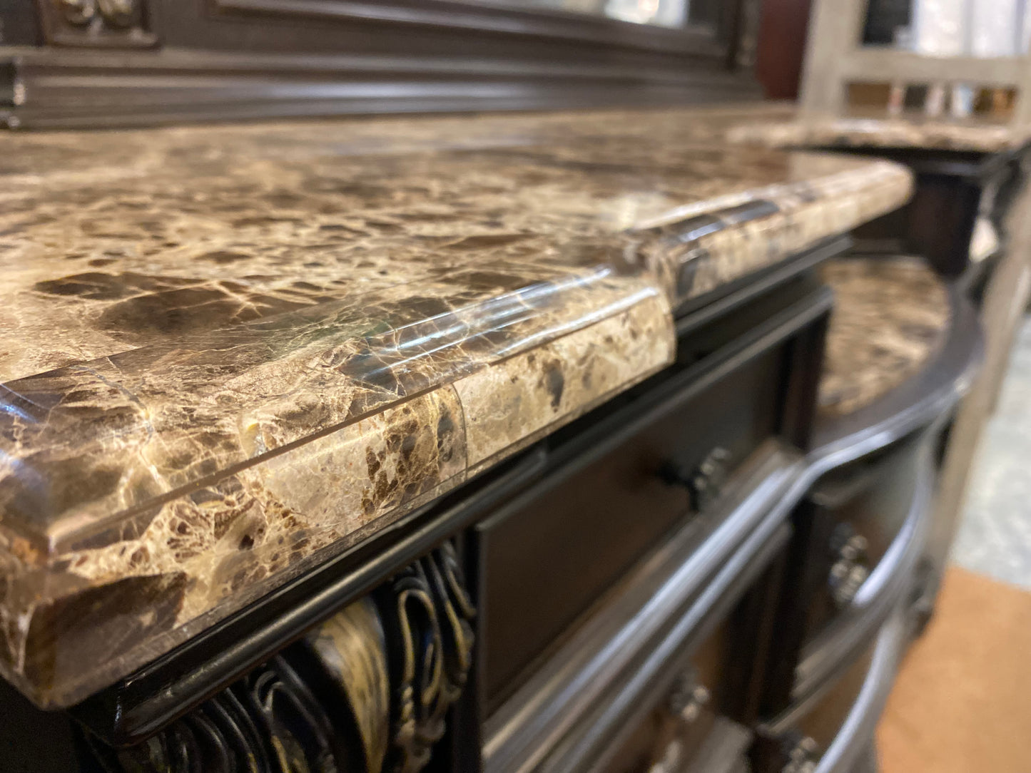 King Size Marble Top Bedroom Suite