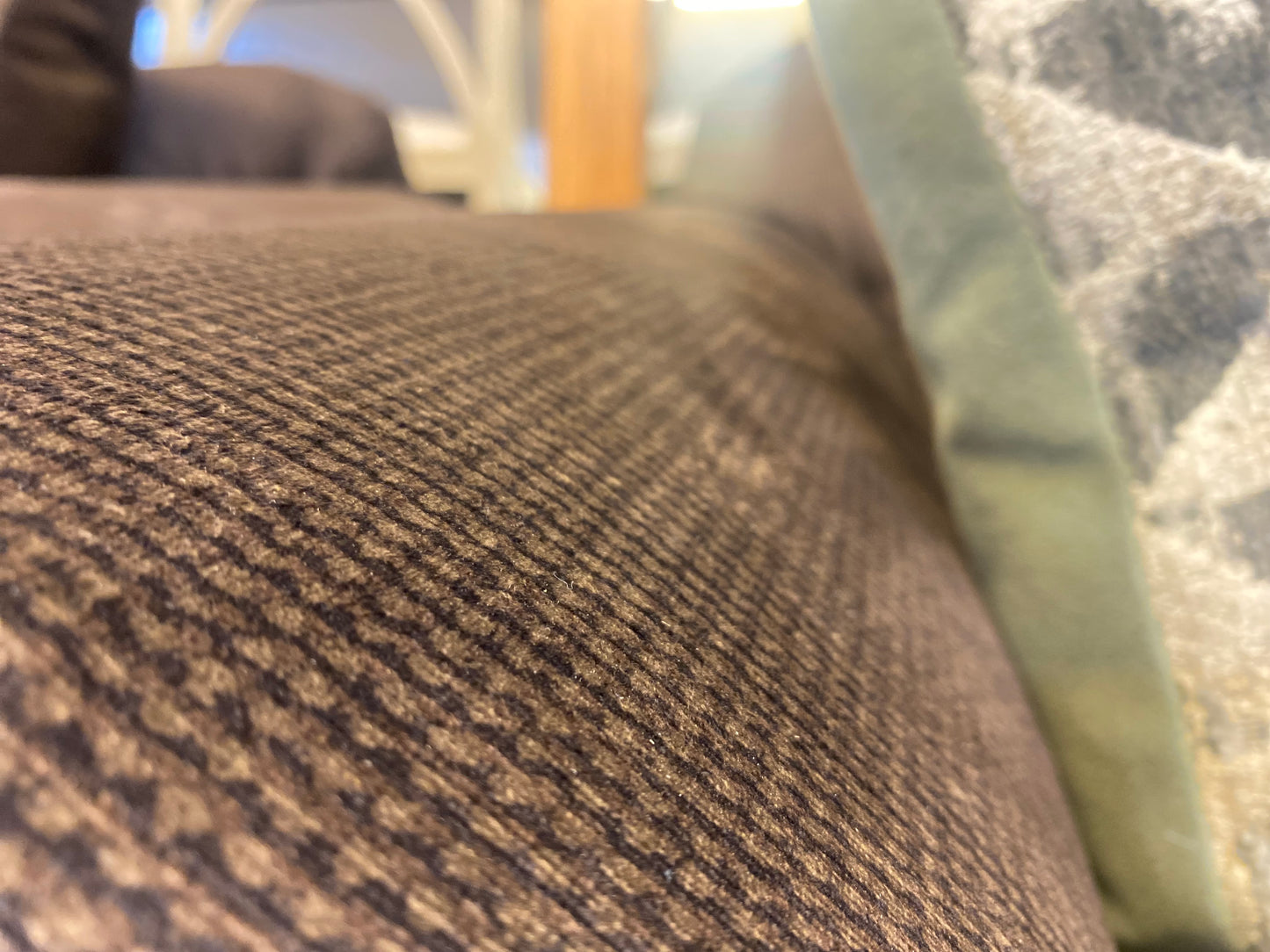 Olive and Brown, Buttoned Living Room Suite (A)