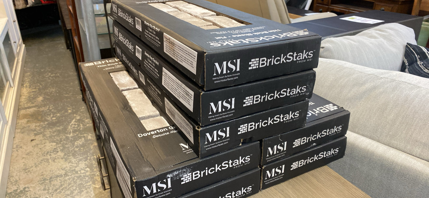 BrickStaks Doverton Gray Clay Thin Brick Sheets