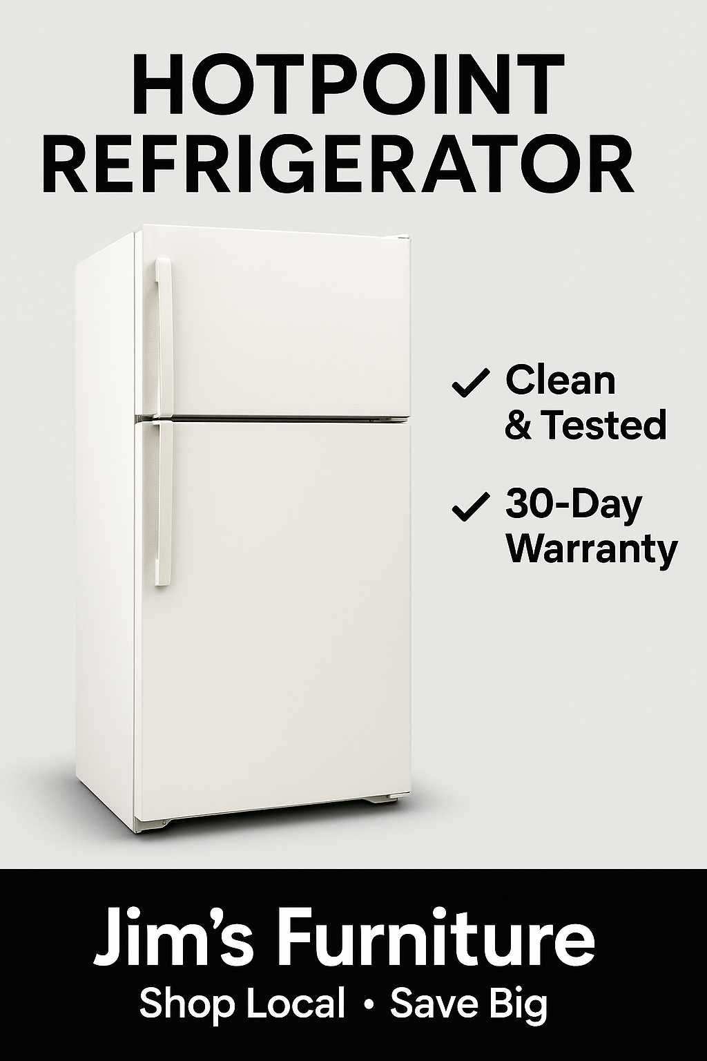 Hotpoint Top-Freezer Refrigerator – Approx. 16 Cu. Ft.