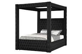 King-Size Black Annabelle Canopy Bed