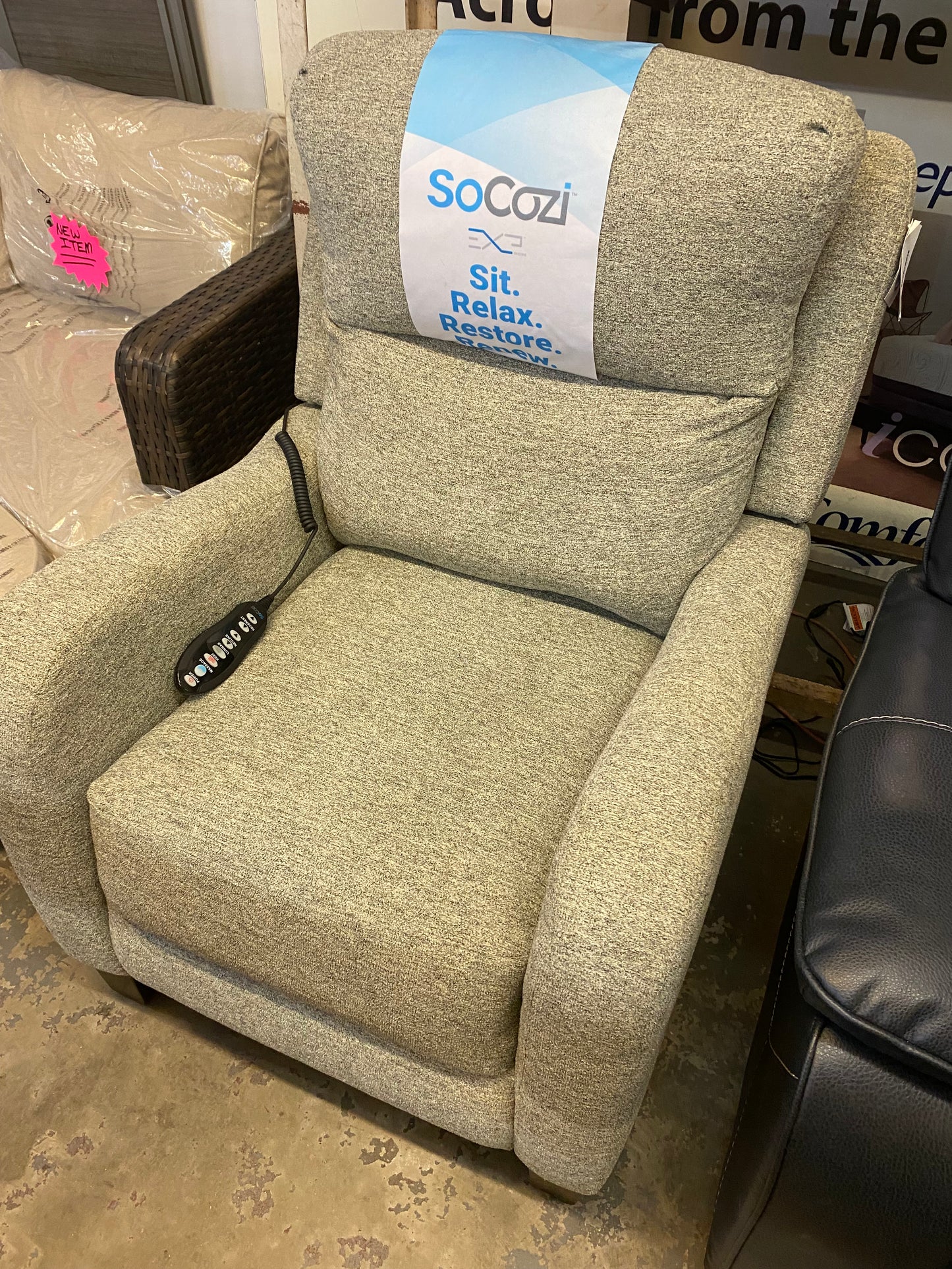 Upholstered Heated Massage Chair by Southern Motion