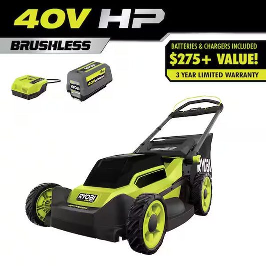 RYOBI 40V HP Brushless 20" Push Mower (Preowned 33 days)