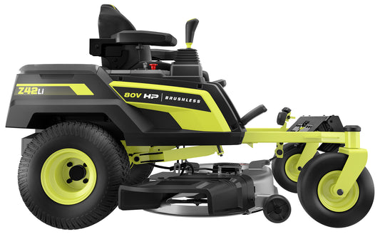 RYOBI 80V HP BRUSHLESS 42" LITHIUM ELECTRIC ZERO TURN RIDING MOWER