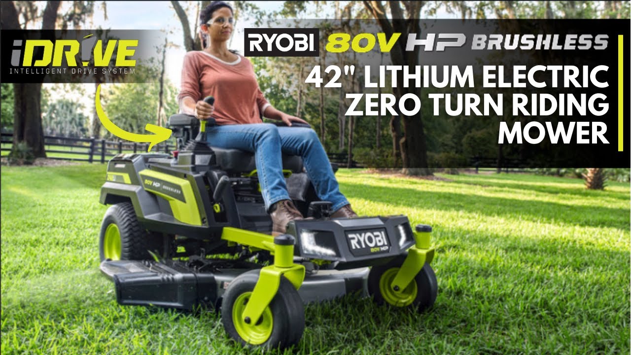 RYOBI 80V HP BRUSHLESS 42" LITHIUM ELECTRIC ZERO TURN RIDING MOWER