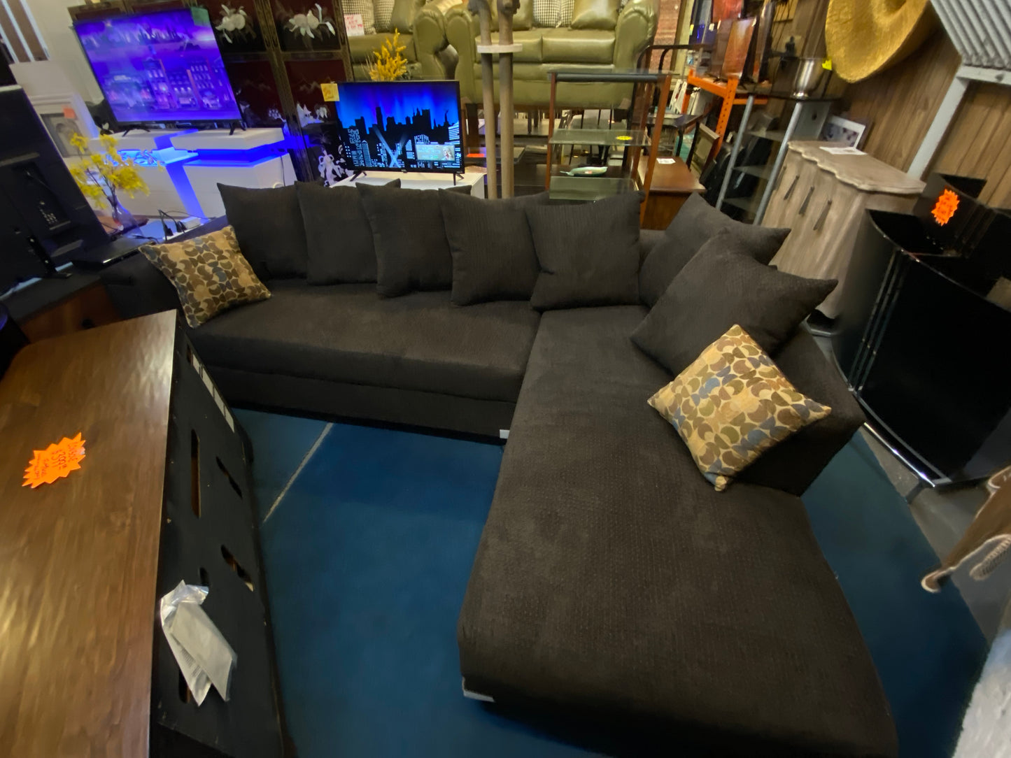 Dark Brown Sectional