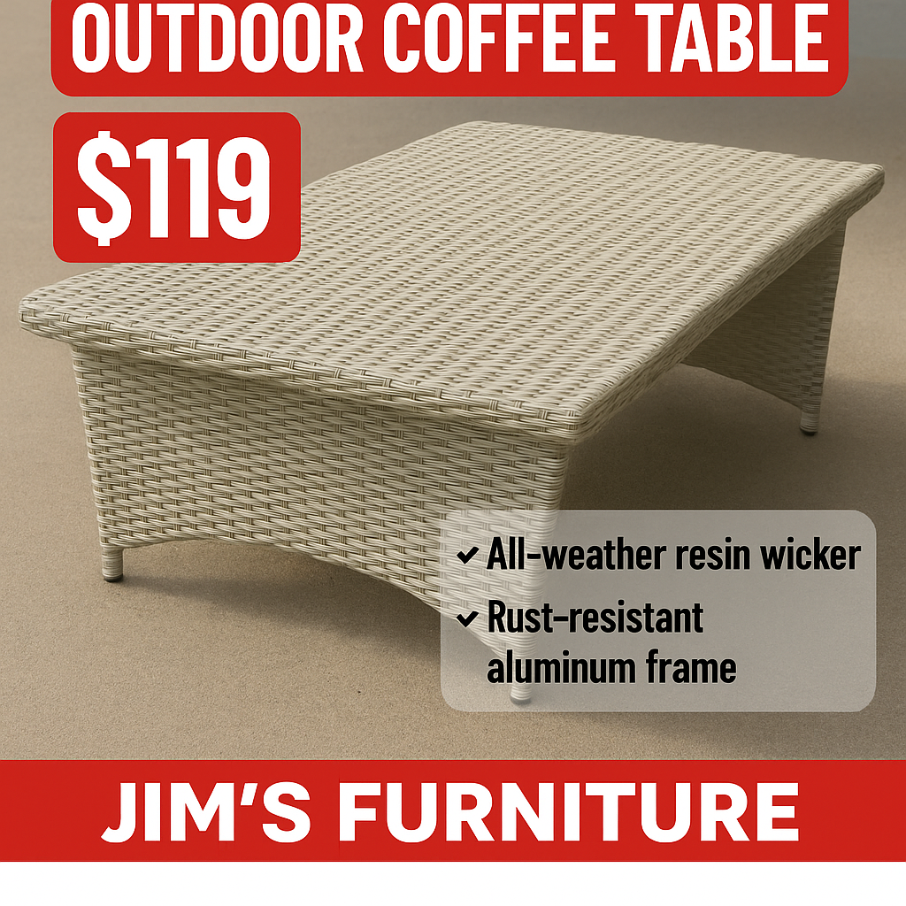 Outdoor Wicker Coffee Table