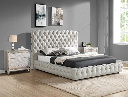 Flory Dove Grey Bed King Size