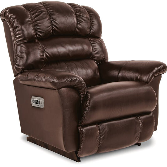 Oversized Leather Match Power Rocking Recliner with Power Headrest and Lumbar by La-Z-Boy