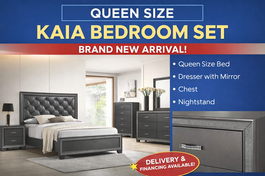 KAIA QUEEN BEDROOM SET – BRAND NEW