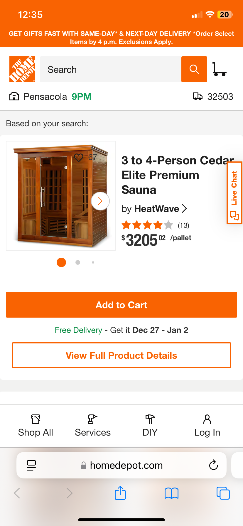 HeatWave Cedar Elite Premium Sauna