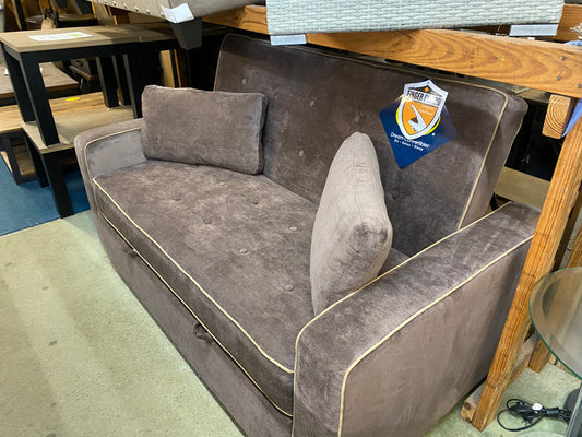 Serta Monroe Modern Convertible Loveseat – Java Brown