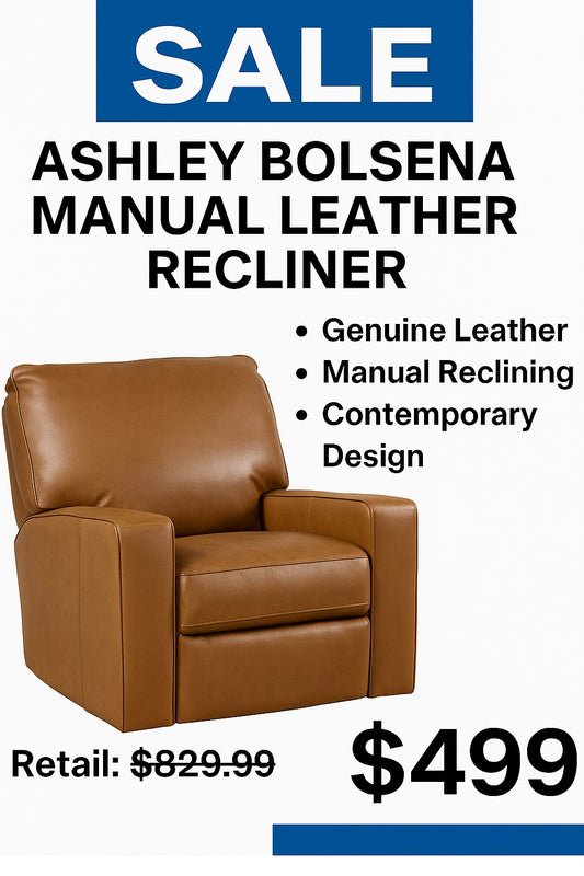 Ashley Bolsena Manual Leather Recliner