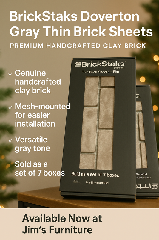 BrickStaks Doverton Gray Clay Thin Brick Sheets