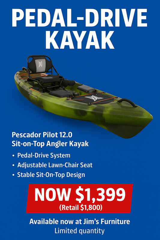Brand New Pescador Pilot 12.0 Pedal-Drive Angler Kayak