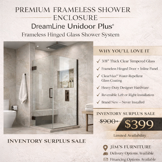 DreamLine Unidoor Plus Frameless Hinged Shower Enclosure