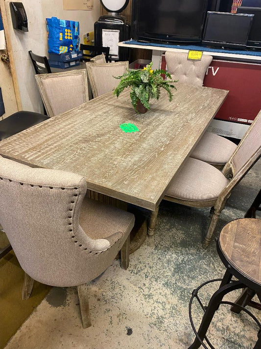 Formal Dining Room Table with Seven Chairs