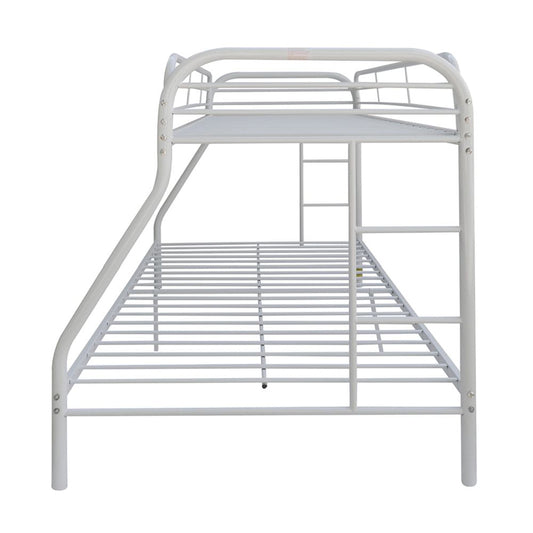 Twin over Full White Metal Bunkbed