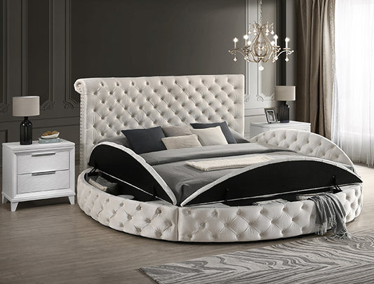 King Size Ivory Circle-Bed